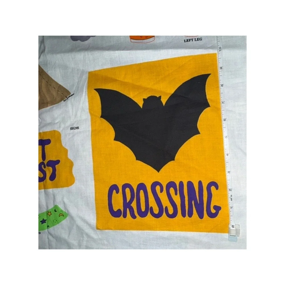 Vintage Witch Halloween Cut Sew Fabric Panel Which Way Springs Industries